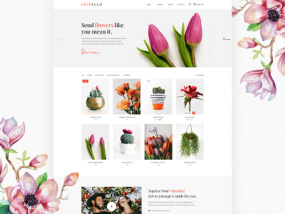 Fiorello Flowershop 🌷 clean creative design flower mikado themes minimal modern shop theme wordpress