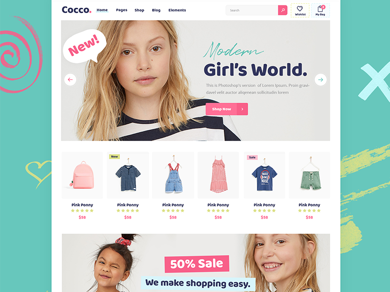 Cocco Kids Store by Marina Simeunović for Qode Interactive on Dribbble