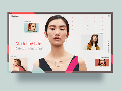 Fashion clean landing minimal modern slider ui ux web