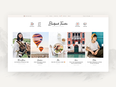 Backpack Traveler - Modern Travel Blog blog clean creative mikado themes modern theme travel travelblog ui ux web wordpress