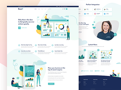 BoostUp - SEO Marketing Agency Theme agency colorful creative design digital illustration landing page marketing mikado themes modern seo theme ui ux web wordpress