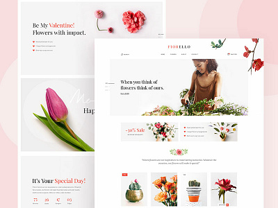 Fiorello Flowershop 🌷 clean design flower flowershop landing page mikado themes minimal modern qode shop theme ui ux web wordpress