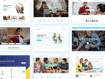 iAcademy - Education Theme agency branding clean colorful creative design education illustration landing landing page minimal modern theme ui ux web website mockup wordpress