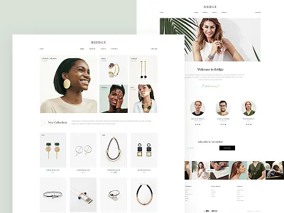 Jewelry Store branding bridge clean design jewelry jewelry shop landing landing page minimal modern shop store theme ui ux web website mockup woocommerce wordpress