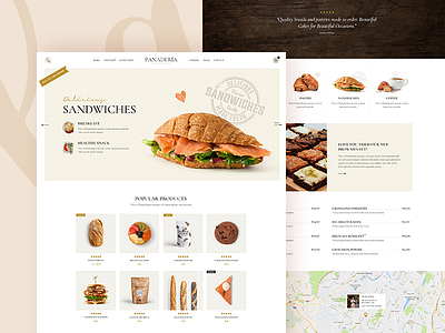 Panadería bakeries bars bistros cafeterias clean coffee shops design food bloggers landing page modern pastry shops product page shop theme ui ux web wordpress