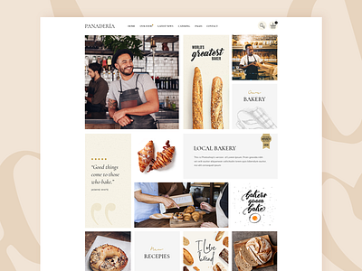 Panadería bakery creative design landing minimal modern pastry shop theme ui ux web website concept wordpress