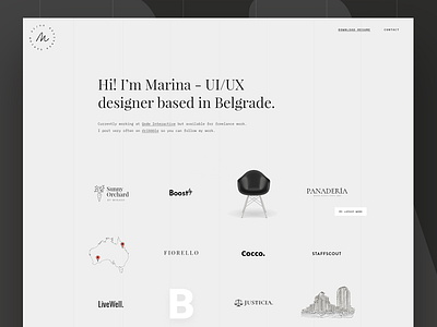 New Personal Website clean design designer landing landing page minimal minimalistic modern personal portfolio ui ux