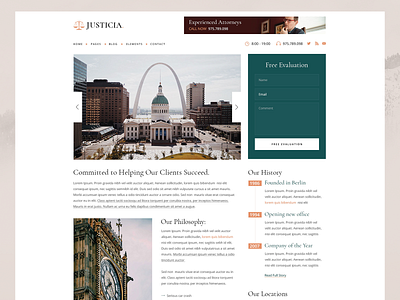 Justicia - Lawyer and Law Firm Theme clean design landing landing page law law firm lawyer minimal theme ui ux web wordpress