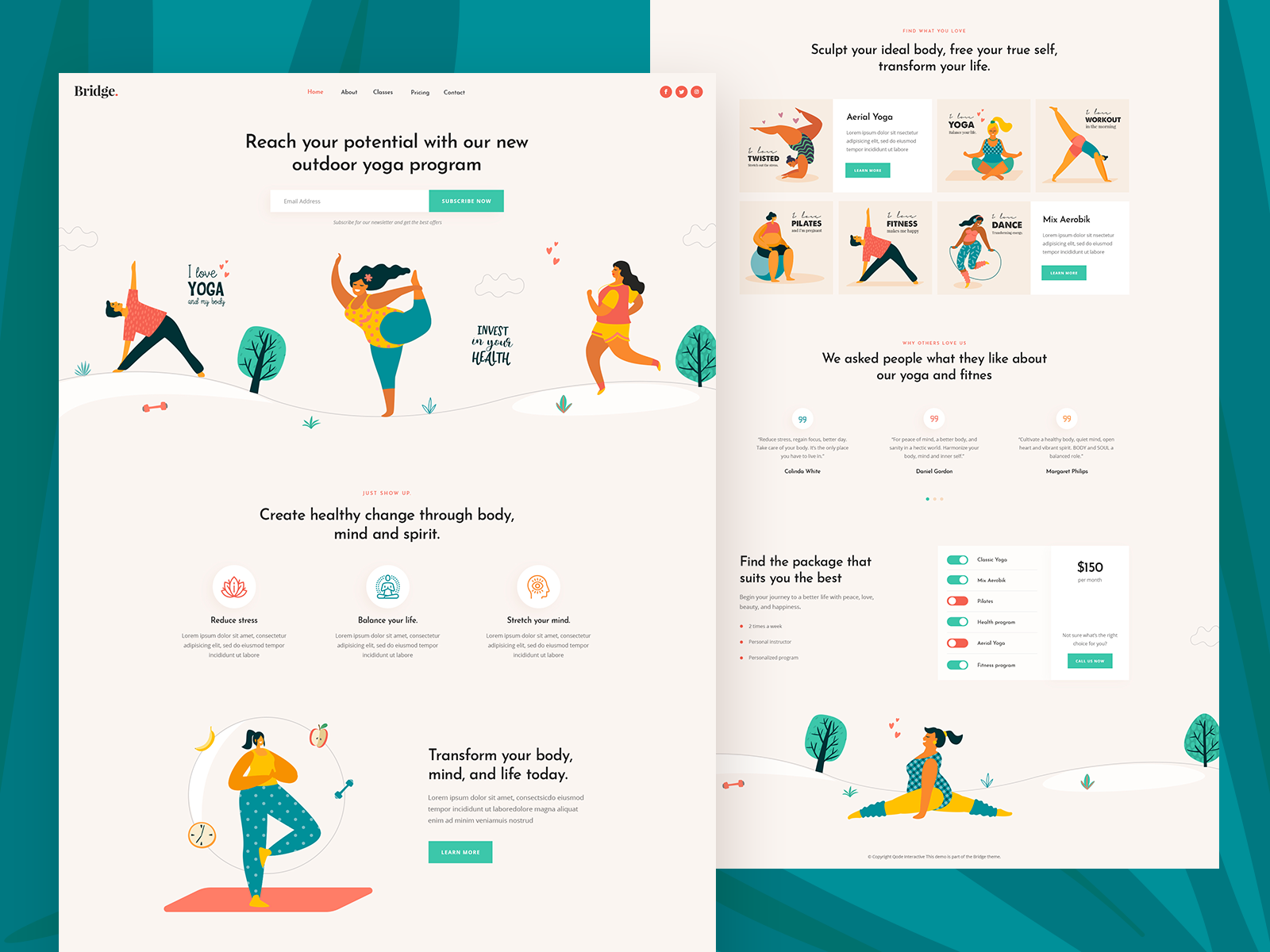 Ashtanga – Yoga Studio Theme – Qode Interactive