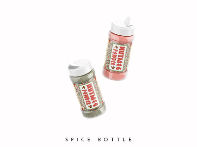 Spice Bottle Labeling bottle branding graphic design illustration label logo minimal mockup modern package packing spice