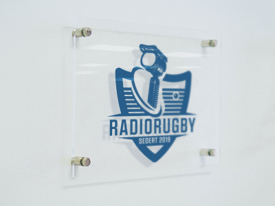 Radio Rugby branding illustration logo