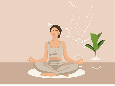 Lotus Pose inYoga. Meditation.