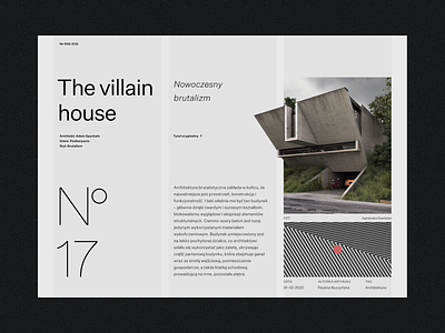 Polish Brutalist Architecture Layout article layout brutalizm graphic design layout polish brutalism web design