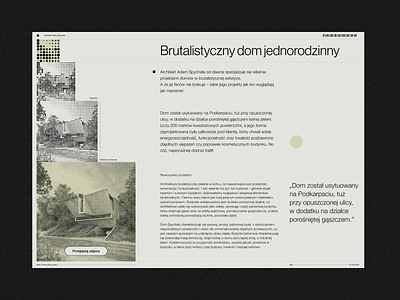 Polish Brutalist Architecture Layout article layout brutalizm design graphic design illustration layout polish brutalism web design