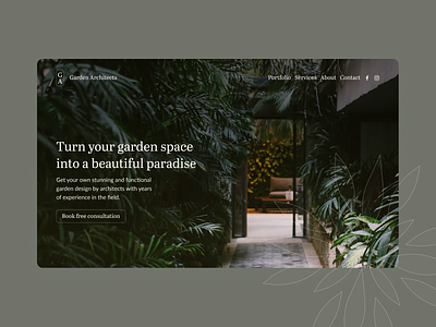 Landing Page for Garden Architects