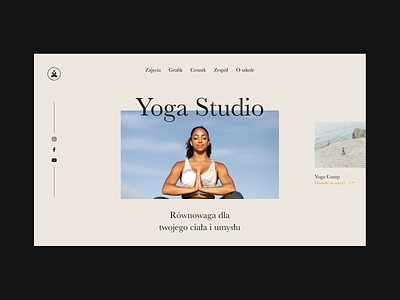 Yoga Studio Landing Page landing page studio yoga web design webdesign website wellness design yoga yoga studio
