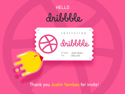 Hello Dribbble first hello invite shot thanks