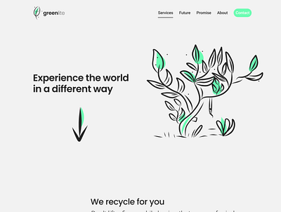 GreenLite Landing Page Design design figma landing page sean templeton typography web website