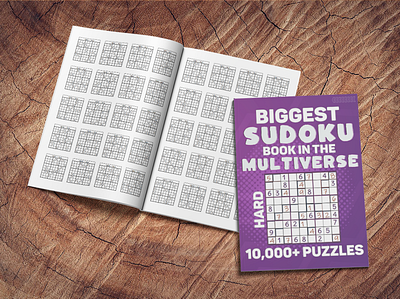 10000+ Hard Sudoku Puzzle Book For Adults activity book big sudoku book design graphic design illustration puzzle puzzle book sudoku book