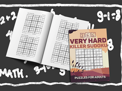 365 Very Hard Killer Sudoku Puzzles For Adults activity book big sudoku book design graphic design math math game math puzzle number game number place number place game number puzzle puzzle puzzle design puzzle game sudoku book sudoku book cover sudoku book design sudoku game sudoku puzzle