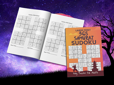 Large Print 365 Easy Samurai Sudoku Puzzles For Adults activity book big sudoku book kdp kdp book design kdp interior math math game math puzzle number puzzle puzzle book puzzle game puzzles samurai samurai sudoku sudoku book sudoku puzzle sudoku puzzle book sudokus