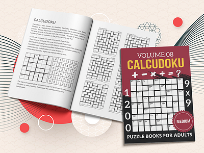 Calcudoku Puzzle Books For Adults Volume 08 activity book big sudoku book calcudoku design graphic design kendoku kenken logic game logic puzzle math game math logic math logic book math puzzle mathdoku puzzle sudoku sudoku book sudoku game sudoku puzzle