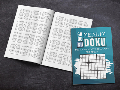 6000 Medium Sudoku Puzzle Book With Solutions For Adults activity book big sudoku book classic sudoku design graphic design illustration logic game logic puzzle math game math puzzle number game number puzzle puzzle puzzle game puzzles sudoku sudoku book sudoku puzzle
