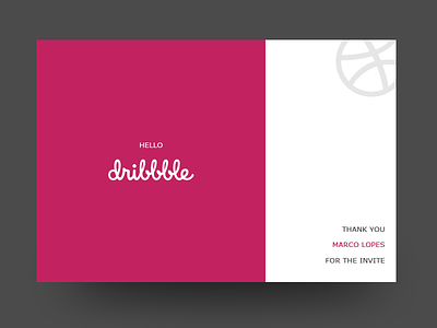 Thank you @marcosilva card design dribble invite minimal thanks
