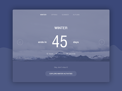 Calendar Countdown ui ux webdesign