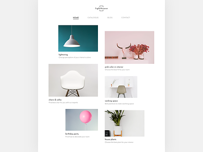 Website for Interior company asymmetric grid interior minimal scandinavian simple web website white