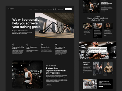 Fitness Gym website template fitness gym omnify template website