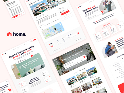 Real Estate landing pages & property listing website ui kit