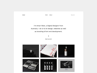 Amari behance portfolio portfolio website template