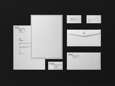PTAHA: business card, letterhead and envelope design