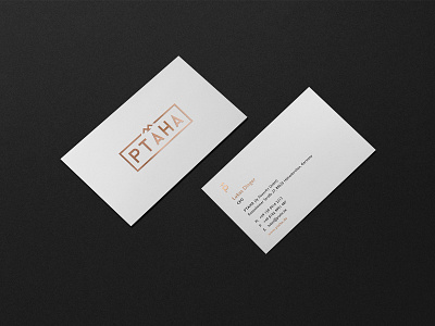 Business card for PTAHA bird bird logo black brand brand and identity brandidentity branding branding design busines card corporate branding corporate identity furniture idenity identity logo logo design typography visual design