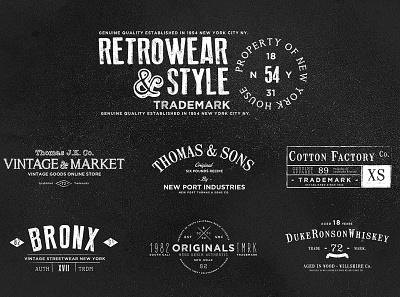 Vintage Labels & Logos (Preview) Part - 2 adobe branding illustration logo logo design logodesign typography vector vintage