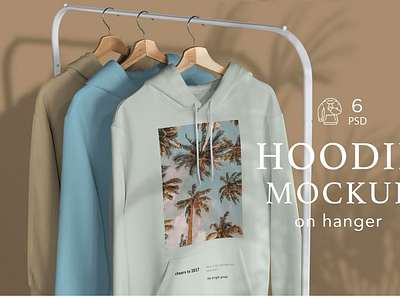 Hoodie Mockup on Hanger apparel mockup branding hoodie hoodie mockups illustration sweater sweatshirt mockup t shirt mockup vector