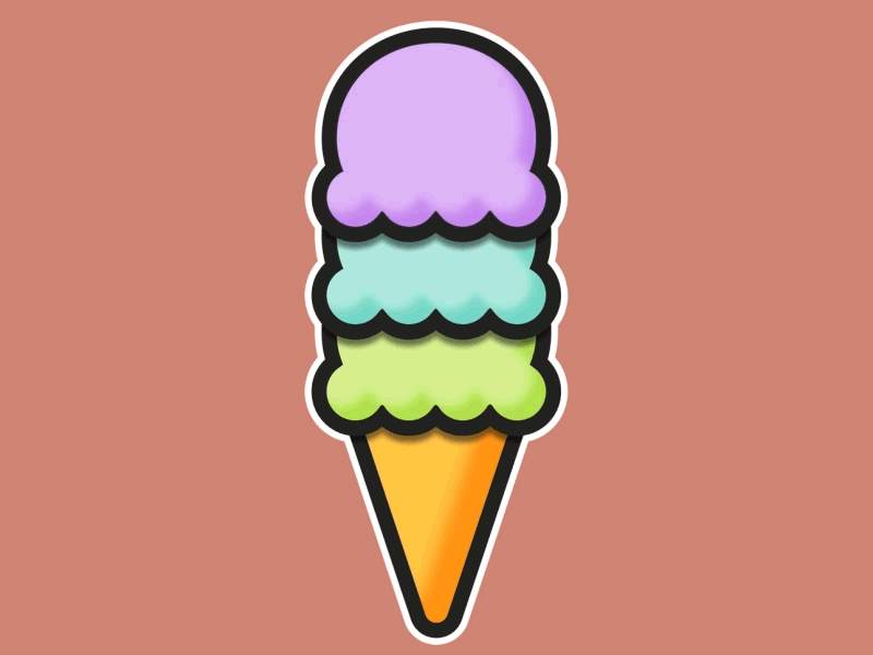 Ice Cream after effects animation design illustration loop motion design motion graphics