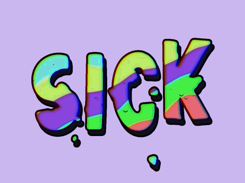 SICK after effects animation design illustration loop motion design motion graphics