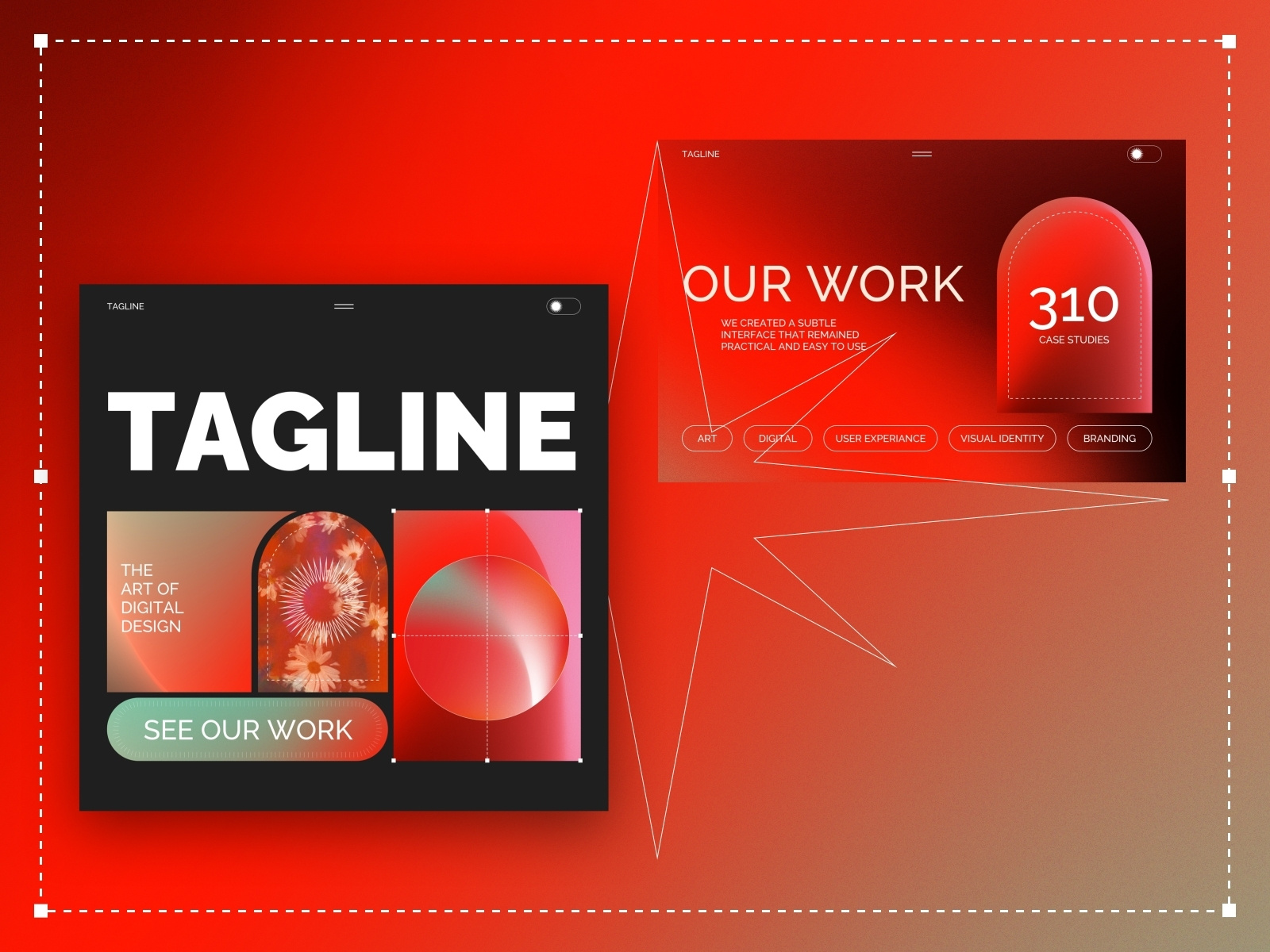 Tagline portfolio template by Anastasiia Khazieieva on Dribbble