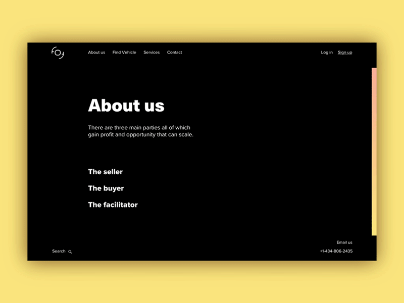OffLease/About us about us animated transition interaction ui web