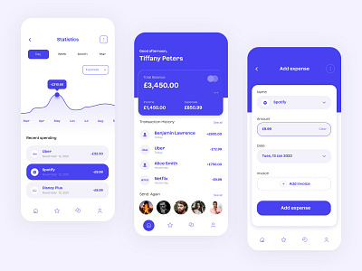 Finance App - Light colourway