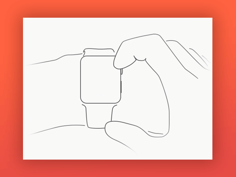 Timer alert concept illustration outline smartwatch timer watch