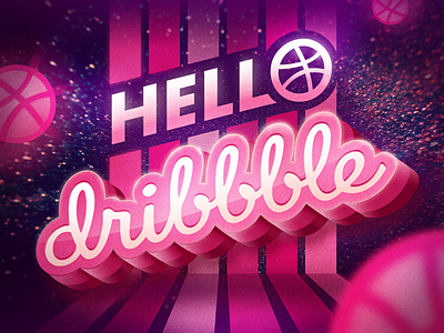Hello! Dribbble debut dribble firstshot hello illustration original stage