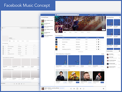 Facebook Music Concept UI