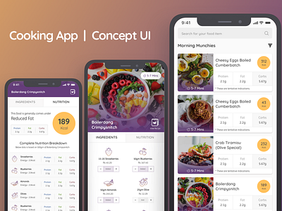 Cooking App | Concept UI cooking food mobile app restaurant ui ux