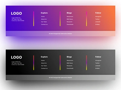 Custom footer design app branding custom design footer good graphic design illustration logo neon purple starwars trending ui uiux ux vector webapge webdesign website