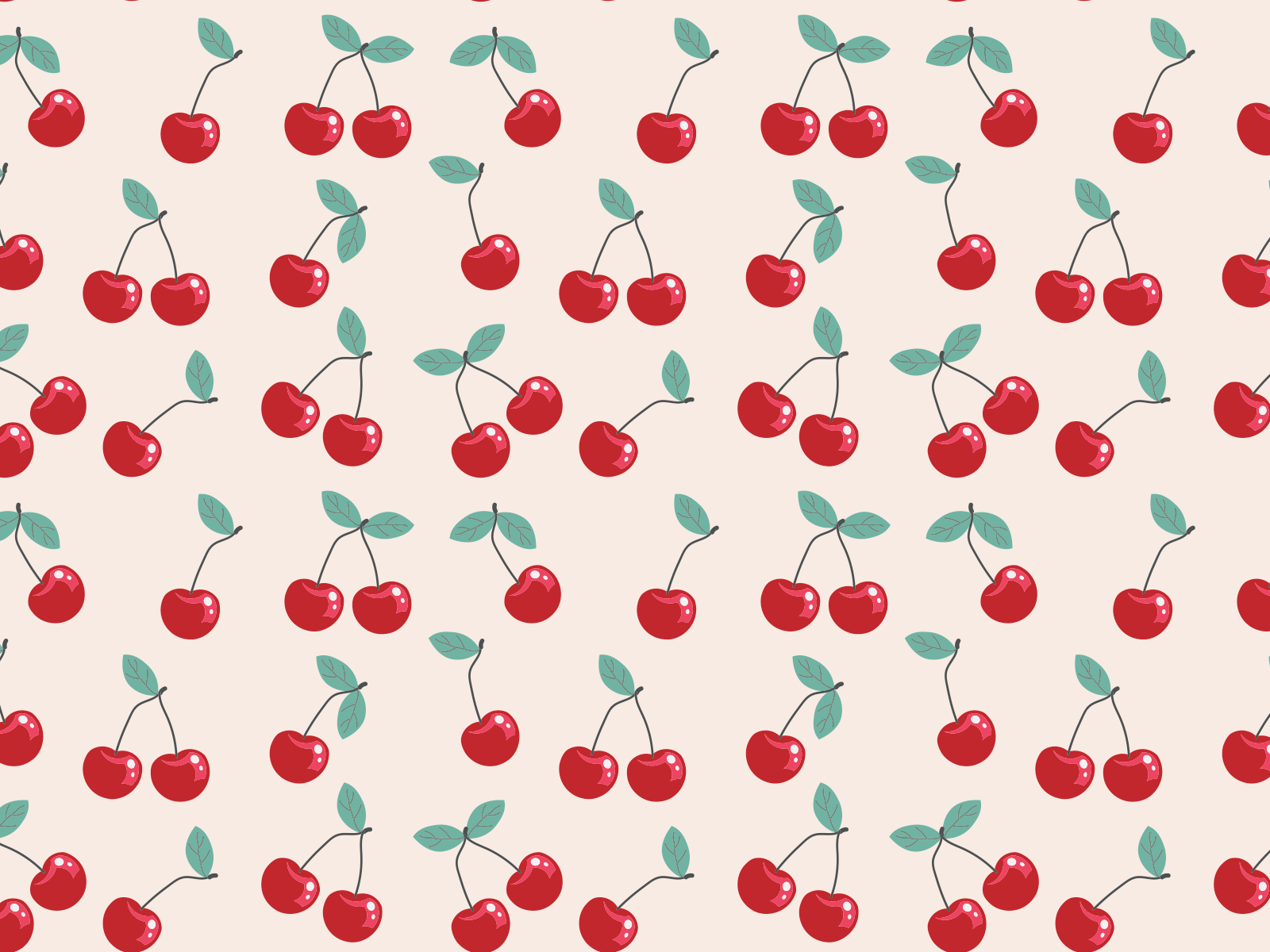 cherry pattern by MiZZaMaR on Dribbble