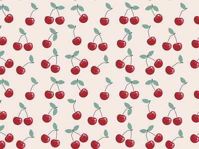 cherry pattern graphic design