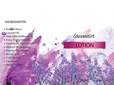 Lavender Lotion label design designs graphic design illustration label labels labels design lotion bottle labels packaging designs